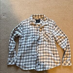 Rails White and Black Plaid Button Down Shirt